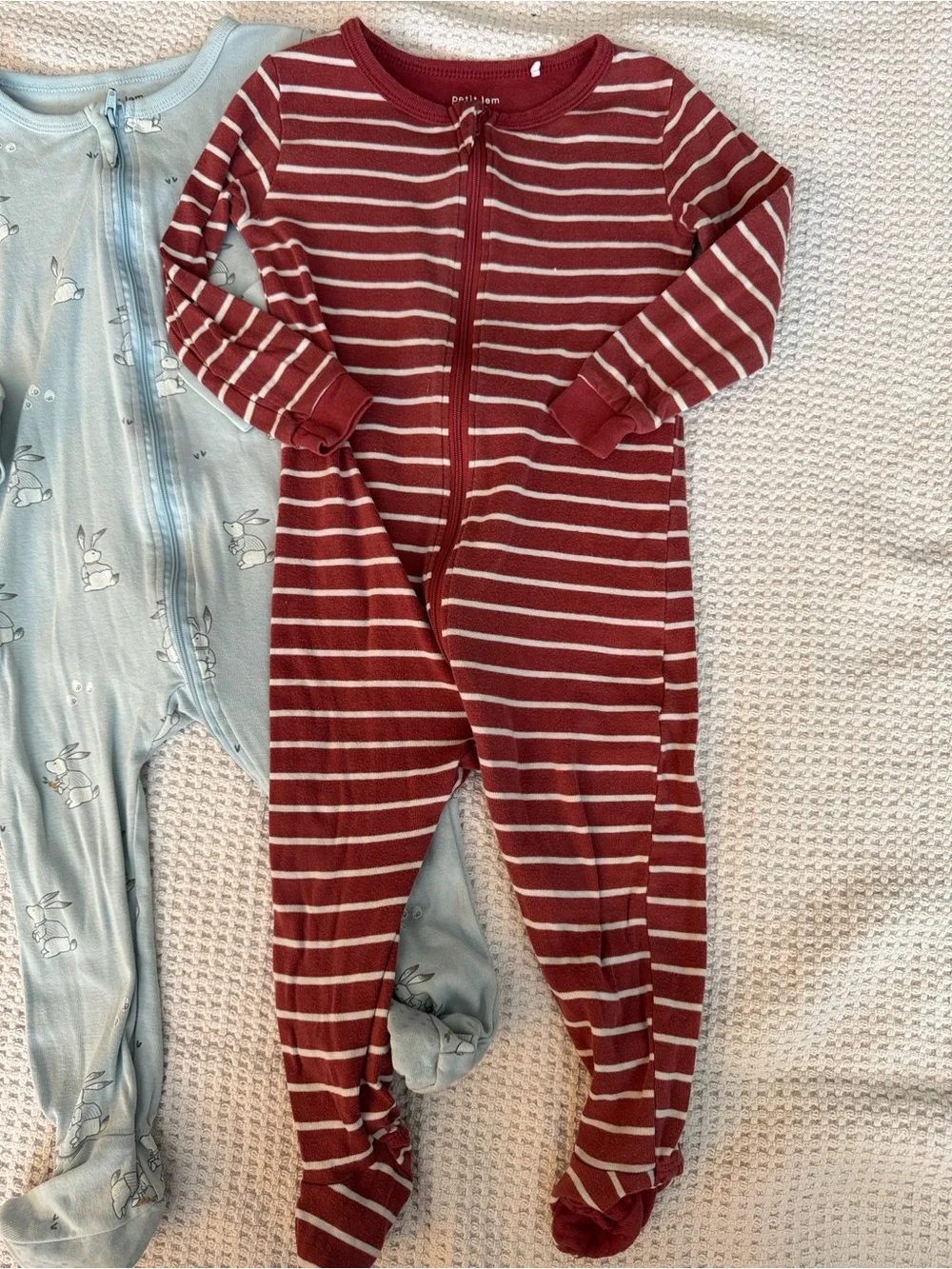Bundle of 7 Petit Lem Zippered Footie Pajamas